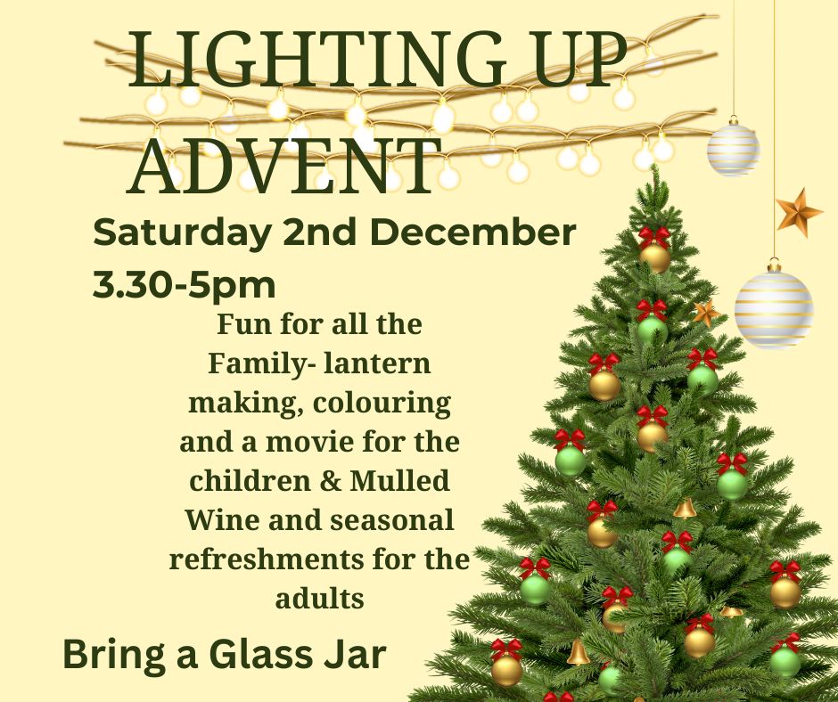 Poster advertising the Lighting Up Advent event