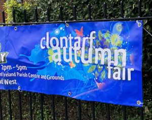 Advertising banner for Clontarf Autumn Fair